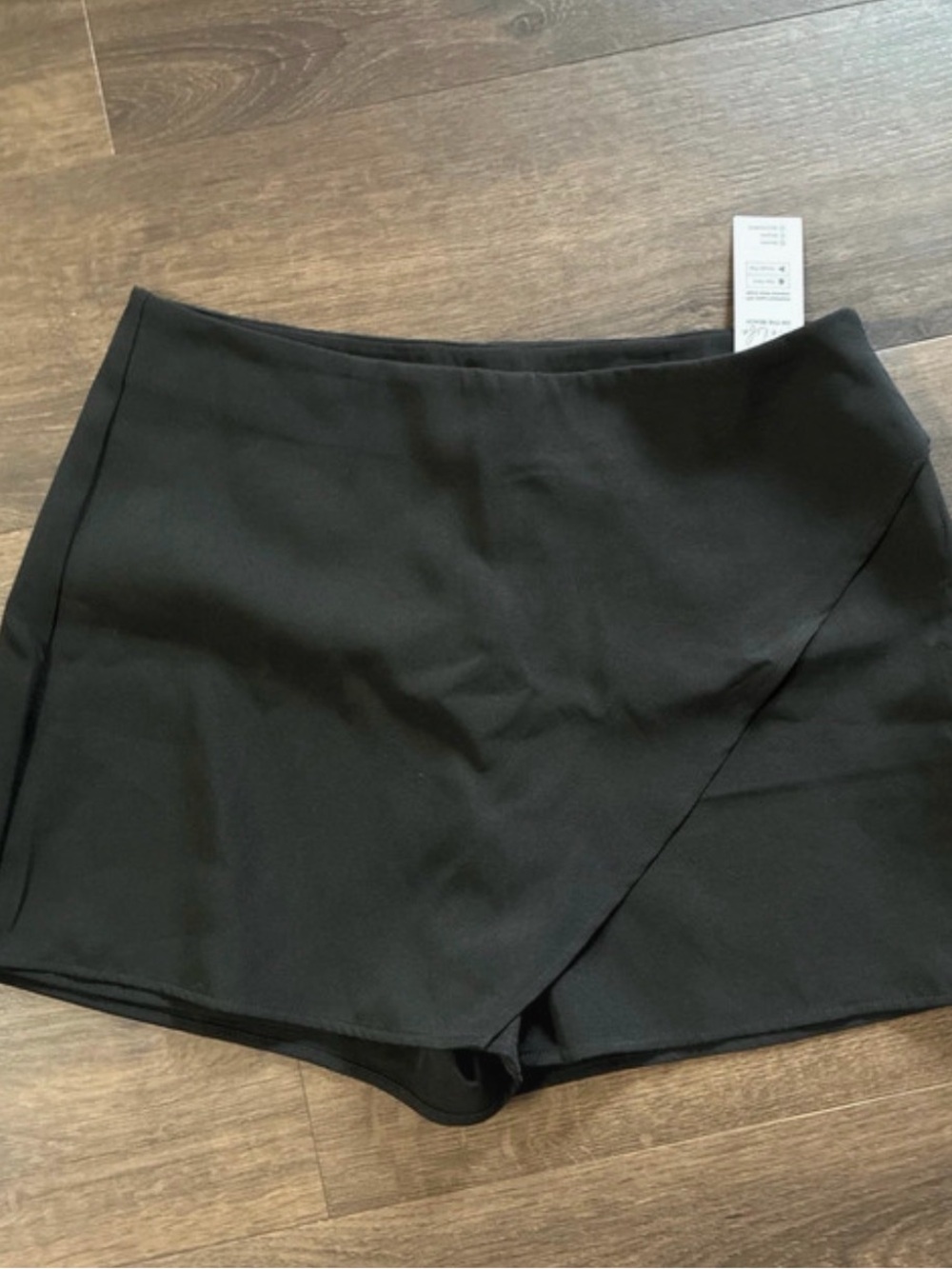 Cupshe Black Wrap Skort Shorts